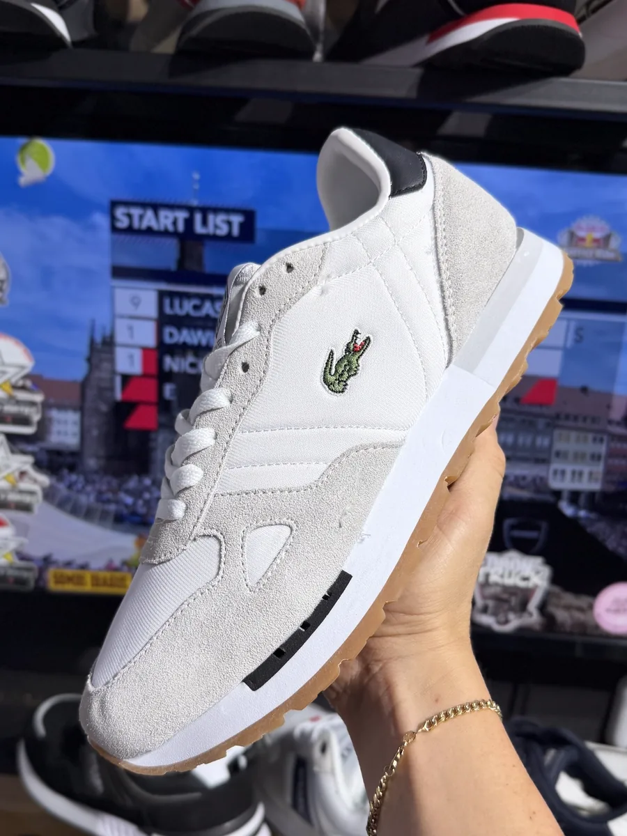 Lacoste Blanco / Gris gamuza