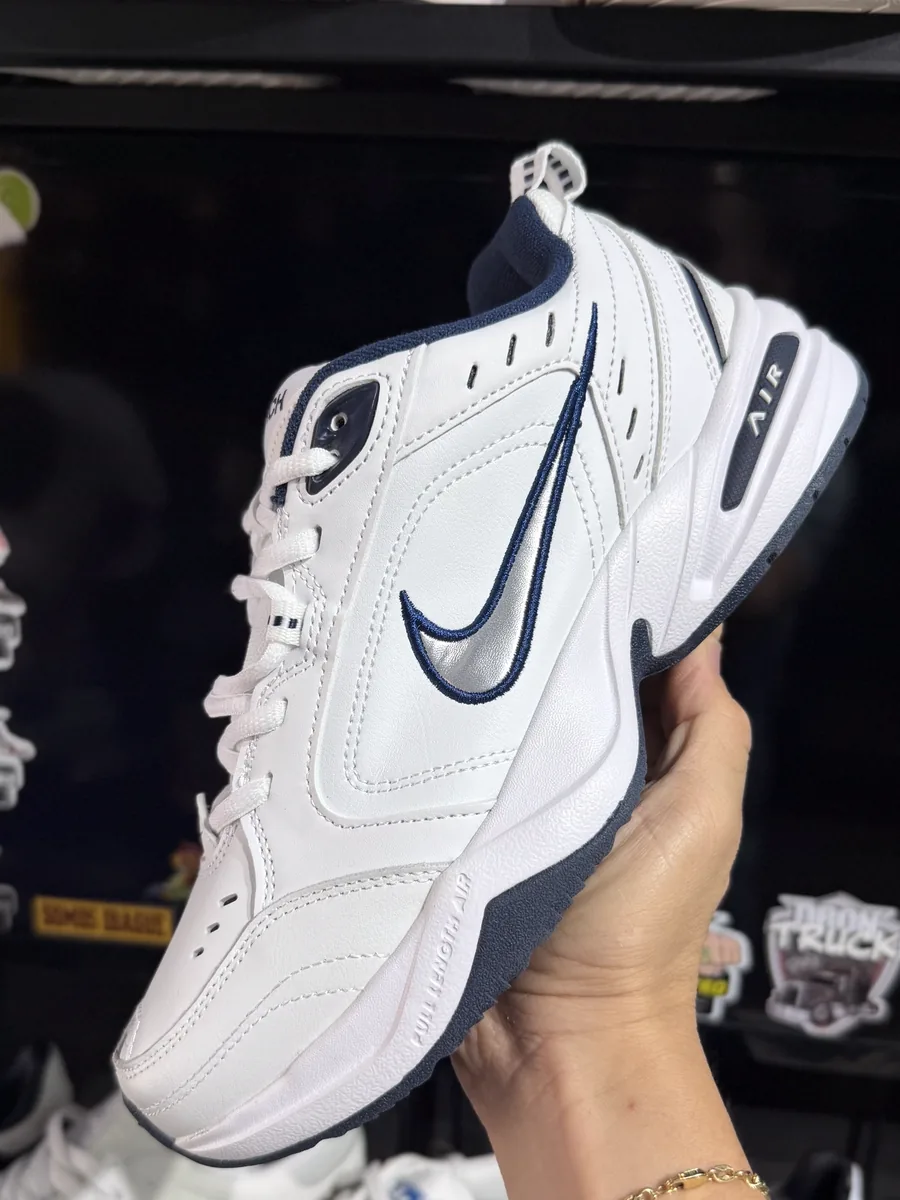 Nike Air Monarch IV Blanco / Azul marino