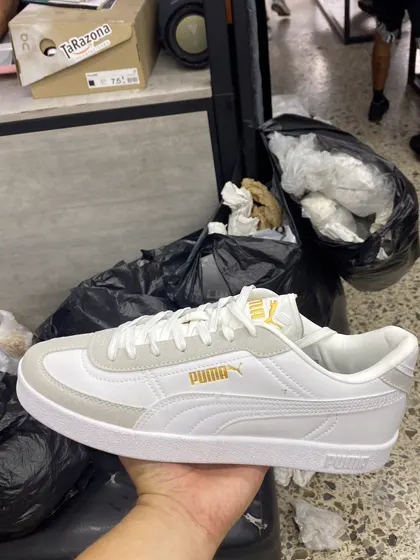 Puma Roma Blanco / Gris con dorado