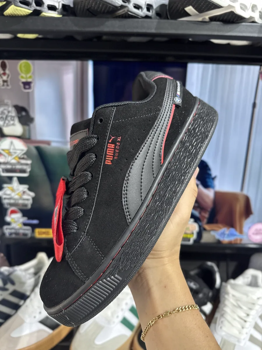 Puma Suede Negro / Rojo