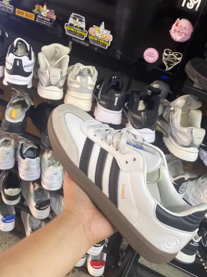 Adidas Samba Blanco / Gris con gum